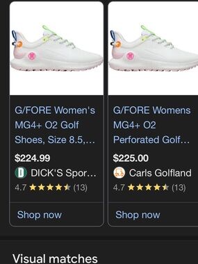 G/FORE Women's White Athletic Golf Shoes with Pink & Neon Green Accents